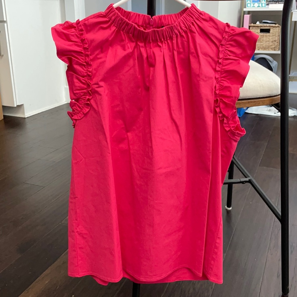 Ruffle cap sleeve blouse from ann Taylor
